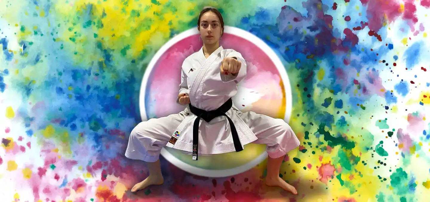 Affrontare l'insicurezza e la timidezza attraverso il karate - Immagine della karateka Evita Bondi